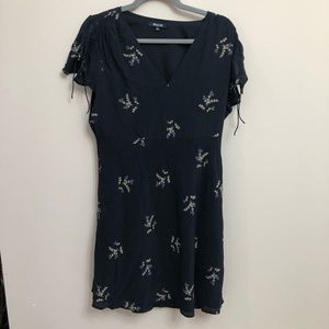 Madewell Black Floral Short Sleeve Dress 12